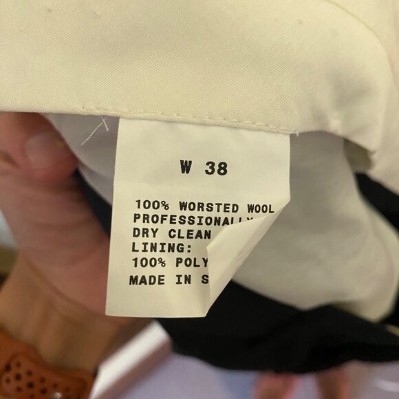 Men's Balmain Blue 2 Piece Suit Set 100% Wool Coat 46/ Pants 38 - Picture 9 of 10